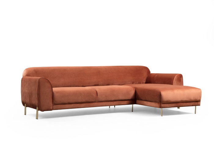 Atelier Del Sofa Sofá-Cama de Esquina Color Canela